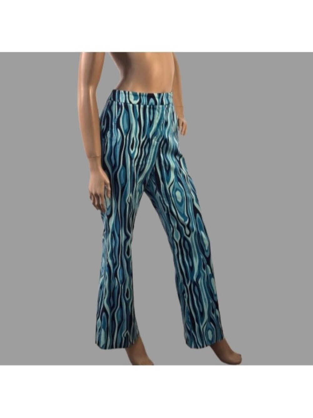 Trina Turk Carillo Wide Leg Flare Pants Sz 8 Back Vent Slits Trousers Culottes